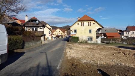 Mirna rusenje hise na zacetku bodoce obvoznice, nov 2022, foto Obcina Mirna